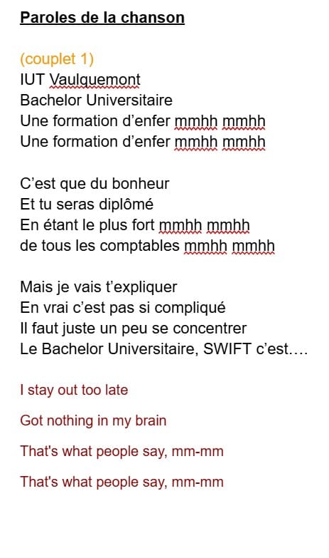 paroles chansons